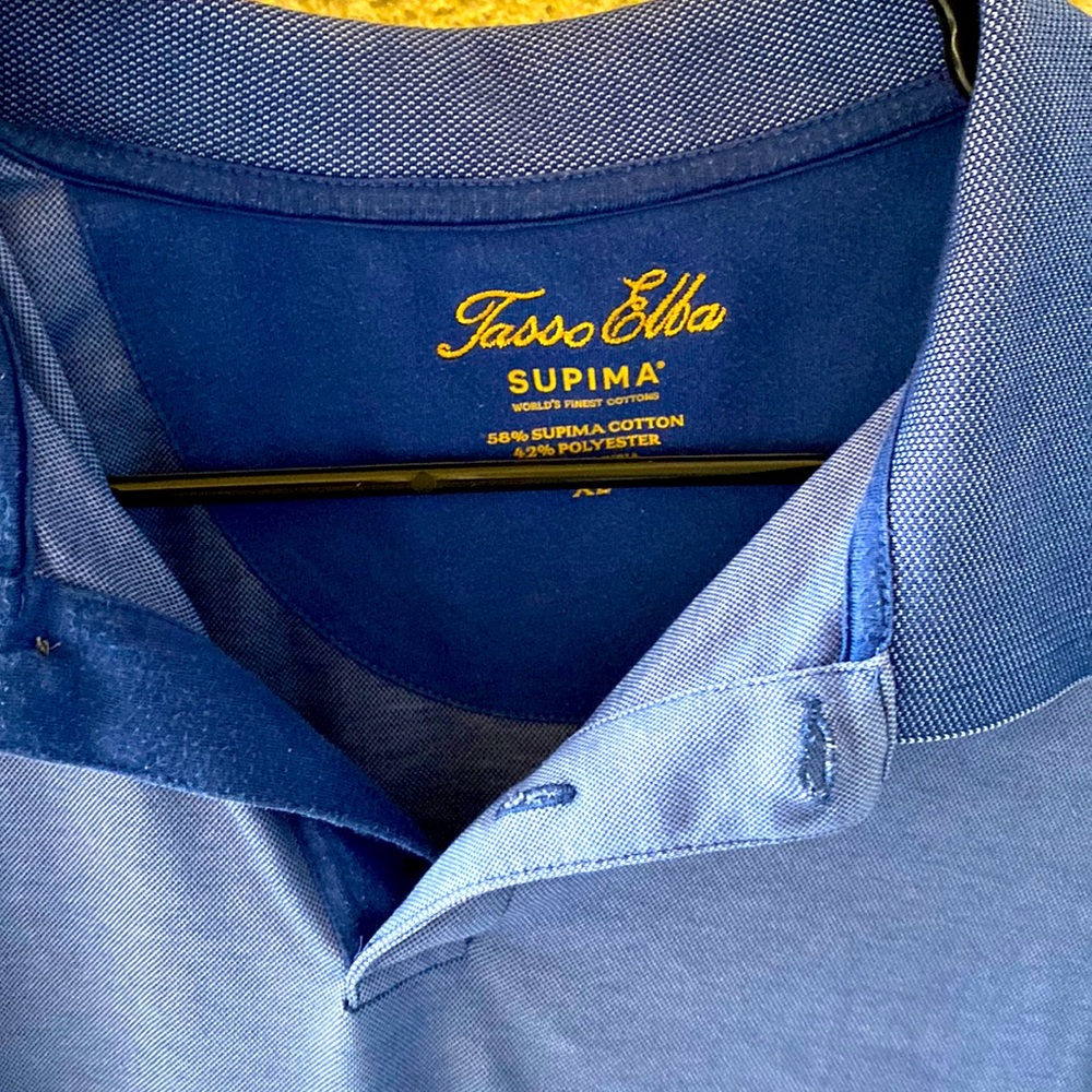 Tasso Elba men's supima golf polo shirt  XL